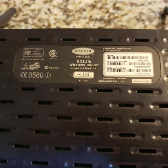 Belkin Model F5D6231-4 Wireless Cable DSL Gateway Router 802.11b 11Mbps #1006FF - Picture 3 of 4